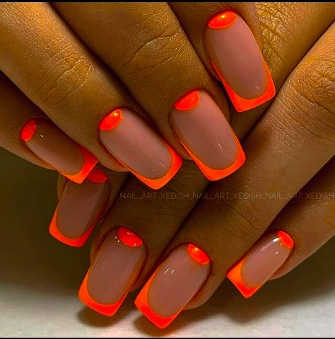 Academia Collage, Summer Nails 2023, Birthday Nail, Unghie Nail Art, Pretty Nail Art Designs, Nails 2023, Short Acrylic Nails Designs, Orange Nails, Fabulous Nails