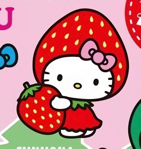 Hello Kitty Strawberry, Fukuoka Japan, Iphone Lockscreen Wallpaper, Kitty Drawing, Hello Kit, Hello Kitty Backgrounds, Cute App, Hello Kitty Drawing, Hello Kitty Art