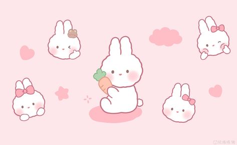 Pink Wallpaper Kawaii Pc, Pink Bunny Desktop Wallpaper, Bear Pc Wallpaper, Cute Bunny Desktop Wallpaper, Cute Wallpaper For Pc Desktop Wallpapers, Macbook Cute Wallpaper, Bunny Wallpaper Desktop, Kawaii Desktop Wallpaper Hd, Wallpaper Laptop Desktop Wallpapers