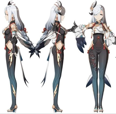 Shenhe Model Genshin, Genshin Ice Characters, Shenhe Full Body Genshin Impact, Shenhe Reference Sheet, Shenhe Cosplay Genshin, Shenhe Character Design, Genshin Impact Character Model, Shenhe Reference, Genshin Character Model