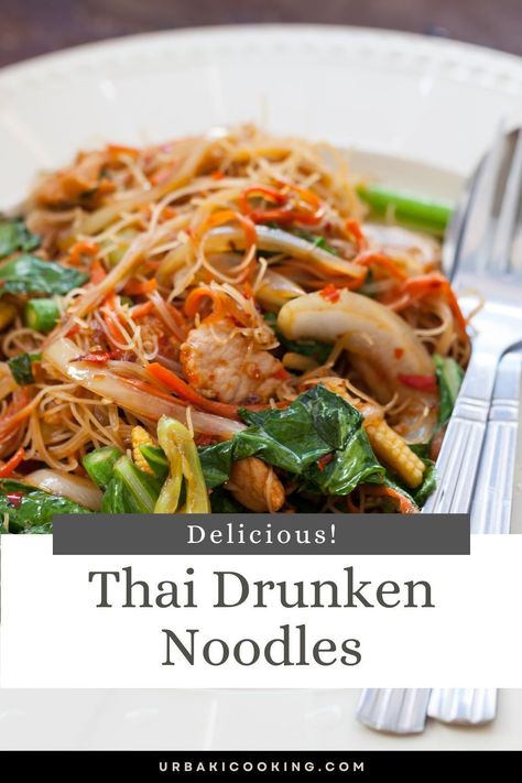 Looking to tantalize your taste buds with a burst of authentic Thai flavors? Look no further than Thai Drunken Noodles (Pad Kee Mao)!Originating from the bustling streets of Thailand, these spicy Thai noodles are a culinary adventure waiting to happen. At RecipeTin Eats, we've curated an easy-to-follow recipe that brings the essence of Thailand right into your kitchen. Our Thai Drunken Noodles recipe stays true to the traditional flavors while offering a convenient cooking... Thai Pork Recipes, Thai Drunken Noodles Recipe, Drunken Noodles Recipe, Pad Kee Mao, Thai Drunken Noodles, Thai Flavors, Spicy Thai Noodles, Healthy Thai Recipes, Air Fryer Recipes Appetizers