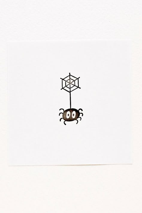 Small spider stamp coworker funny gift spider on web stamp Spider On Web, Birthday Minimalist, Coworker Humor, Halloween Creatures, Diy Stationary, Gag Gifts Christmas, Small Drawings, Little Doodles, Mini Drawings