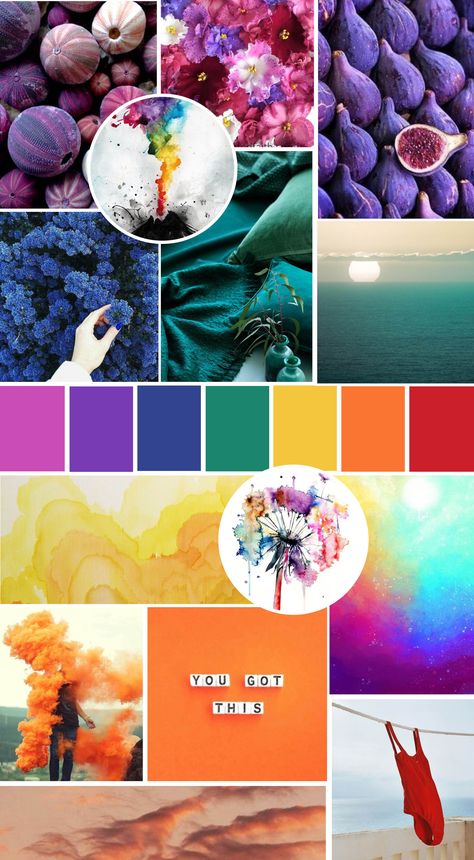 Chakra Colour Palette, Chakra Color Palette, Food Brochure, Chakra Colours, Branding Mood Board Inspiration, Love Chakra, Chakra Balance, Social Media Branding Design, Mood Board Template