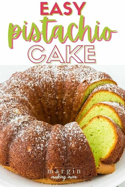 Pistachio Cake With Sour Cream, Pistachio Pudding Dessert Cake, Pistachio Bundt Cake Recipes, Pistachio Pudding Bundt Cake, Easy Pistachio Cake, Pistachio Bundt Cake, Pistachio Pudding Cake, Pistachio Cake Recipe, Pistachio Dessert