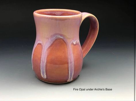 Fire opal under Archie’s Base Coyote Glaze Combinations Archies Base, Coyote Glaze Combinations, Coyote Glazes, Ceramic Glazing, Glaze Combinations, Glaze Combos, Pottery Inspo, Pottery Glazes, Dragon Eye