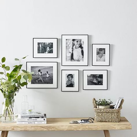 Photo Frames | Silver, White & Multi | The White Company Photowall Ideas, Picture Gallery Wall, Rearranging Furniture, Picture Frame Crafts, Gallery Wall Layout, Photo Wall Gallery, White Company, Photo Wall Collage, The White Company