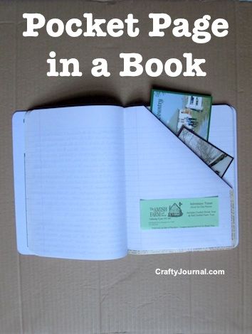 How to Make a Pocket Page in a Book by Crafty Journal Pocket Book Design, Creative Pockets, Journal Ideas Creative, Altered Composition Books, Book Pocket, Journal Pockets, Composition Books, To Do Planner, Diy Travel Journal