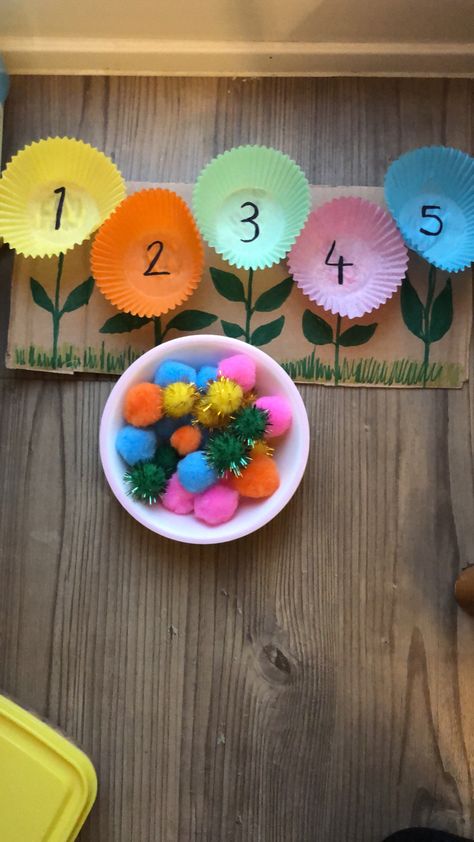 Flower Math Activities For Toddlers, Flower Numbers Preschool, April Showers Bring May Flowers Preschool Activities, Flower Games For Preschool, Flowers Math Activities Preschool, Plant And Flower Activities Preschool, Flower Theme For Preschool, Flower Fine Motor Activities Preschool, Spring Math Activities For Toddlers