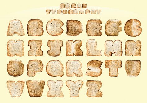 I could put this on my toast board, or my fonts board.  What to do?!?! Food Typography, Alfabet Letters, Scrapbook Printing, Graphic Design Fonts, Typography Letters, Funky Art, Digital Sticker, Letters And Numbers, Fonts Design