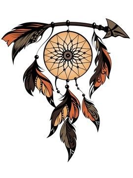 Dreamcatcher Celtic Tattoo For Women, Dream Catcher Vector, Indian Dream Catcher, Native Tattoos, Feather Vector, Dream Catcher Tattoo, Feather Dream Catcher, Tattoo Stencil Outline, Native American Design