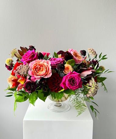 Jewel Collection | Baltimore (MD) Wedding Flowers Delivered | Flowers & Fancies Blush Centerpiece, Tropical Centerpieces, Poinsettia Care, Garden Wedding Bouquet, Blooming Succulents, Sunflower Centerpieces, Garden Centerpiece, Thanksgiving Flowers, Blue Centerpieces