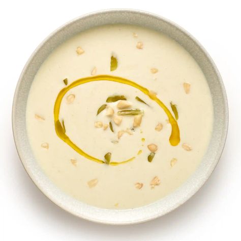 How to make ajo blanco – recipe | Food | The Guardian Cashew Soup, Spanish Soup, Stale Bread, Blanched Almonds, Summer Lunch, Eat Better, Fresh Mint Leaves, Plant Based Milk, Isagenix