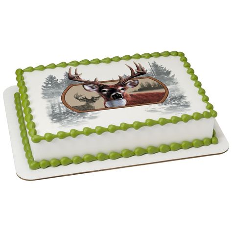 Deer Deer Cake, Deer Cakes, Cake Shops, Hunting Deer, Edible Cupcake Toppers, Deer Hunter, Birthday Places, Bakery Design, Icing Sheets