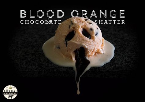 Print ad: Kōwhai Creamery: Ice Cream Halloween Ice Cream Halloween, Halloween Ice Cream, Food Ads, Halloween Food, Chocolate Orange, The Boutique, Print Ad, Blood Orange, Print Ads