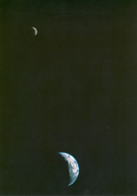 Earth-Moon System Voyager 1, Space Probe, Earth Photos, Earth Pictures, Moon Photos, Apollo 11, Across The Universe, Carl Sagan, Earth From Space