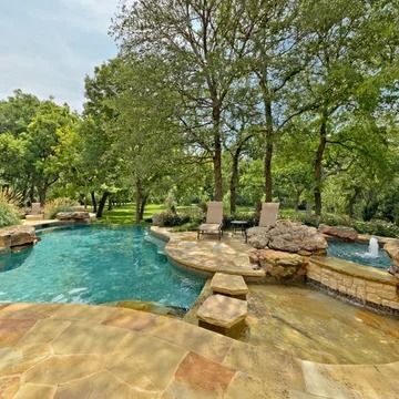 Landscape Wading Pool - Photos & Ideas | Houzz Wading Pool, Pool Pictures, No Grass Backyard, Best Landscape, Pool Picture, Renovation Costs, Backyard Porch, Pool Builders, Pool Photos