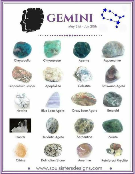 Gemini crystals Jewelry Charts, Crystal Spirituality, Zodiac Stones, Spiritual Crystals, Gemstone Meanings, Crystal Therapy, Stones Jewelry, Healing Crystal Jewelry, Crystal Healing Stones