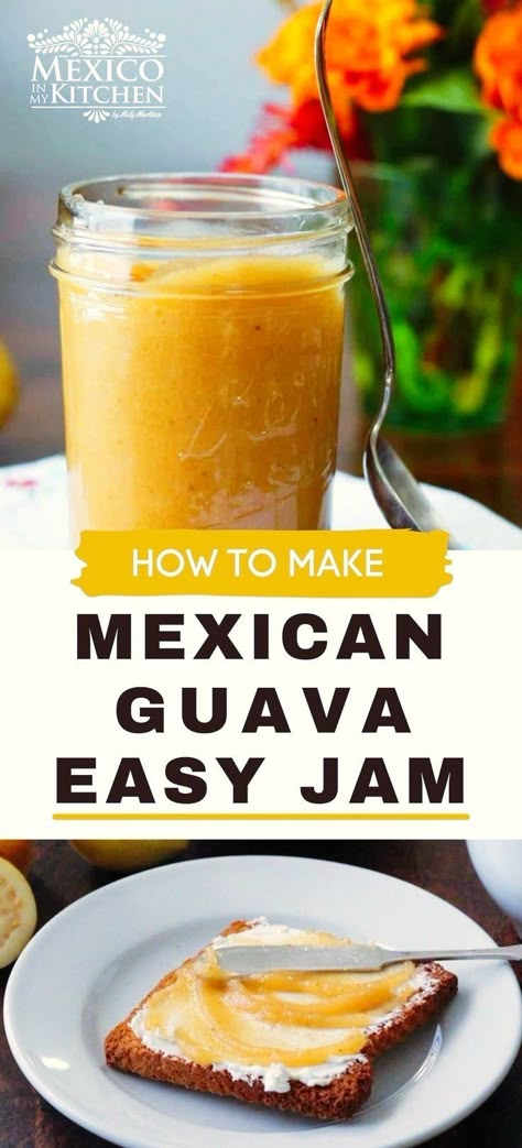 Guava Preserves Recipe, Guava Jam Recipe, Guava Syrup, Easy Jam Recipe, Mexico In My Kitchen, Authentic Mexican Food Recipes, Guava Recipes, Kitchen Knowledge, Mexican Sweets