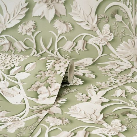 Fine Decor Fae Sage Woodland Wallpaper - 20.5 x 396 x 0.025 - On Sale - Bed Bath & Beyond - 35527702 Wallpaper Birds, Wildlife Wallpaper, Among The Wildflowers, Light Green Background, Woodland Wallpaper, Woodland Wall, Whimsical Woodland, Normal Wallpaper, Animal Print Wallpaper