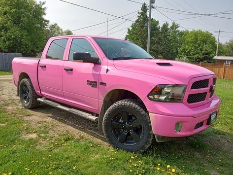 Pink Lifted Trucks, Doge Ram, Pink Trucks, Y2k Car, Ram Cars, Pink Motorcycle, Hello Kitty Car, New Car Accessories, Future Trucks