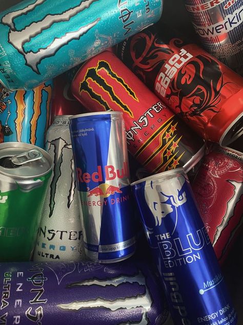 Energy Drink Wallpaper, Energy Drinks Aesthetic, Red Bull Drinks, Red Bul, Movie Inside Out, Monster Energy Drink, Food Memes, African Art Paintings, I Want To Eat