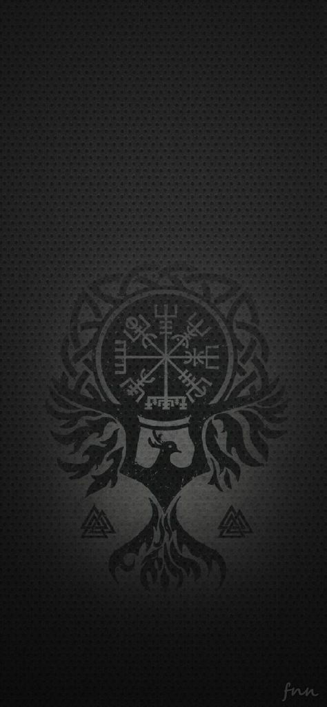 fnn Nordic Runes Wallpaper, Odin Wallpapers, Norse Wallpapers, Vikings Wallpaper Iphone, Norse Wallpaper, Nordic Wallpaper, Viking Ornament, Viking Wallpaper, Black Phone Background