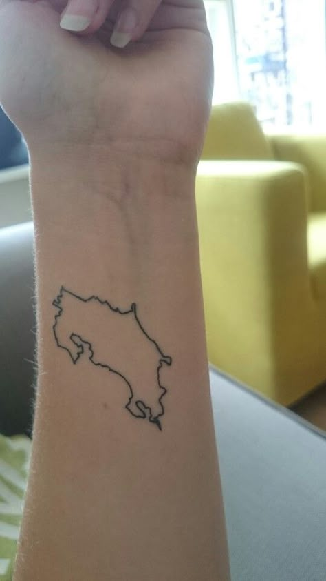 Costa rica tattoo Costa Rica Tattoo Ideas Travel, Pura Vida Tattoo Ideas Costa Rica, Costa Rican Tattoo Ideas, Costa Rica Inspired Tattoos, Pura Vida Tattoo Costa Rica, Costa Rica Tattoo Ideas, Costa Rica Tattoo, Minimal Tattoos, Travel Tattoos