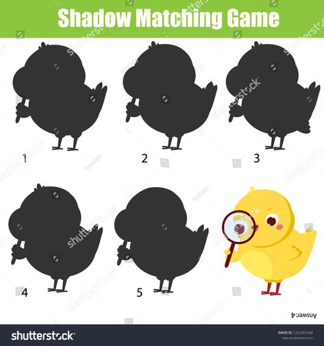 Shadow matching educational game for children. Find the right shadow. Activity for preschool kids and todders. Cartoon chicken detective #Ad , #spon, #children#Find#shadow#game Shadow Matching, Activity For Preschool, Business Ppt, Cartoon Chicken, Game For Children, Educational Games For Kids, Aesthetic Template, Preschool Kids, Educational Games