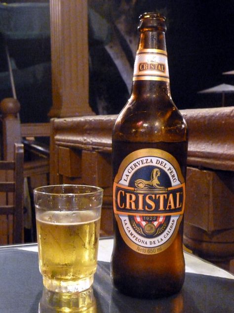 Pin for Later: Your Guide to the Most Delicious and Popular Latin American Beers Cristal Country of Origin: Peru  Type of Beer: American Adjunct lager  Alcohol Content: 5 percent Types Of Beer, American Beer, Alcohol Content, Taking Over The World, Beer Lovers, Travel Alone, Latin American, Pilsner, Real Life Stories