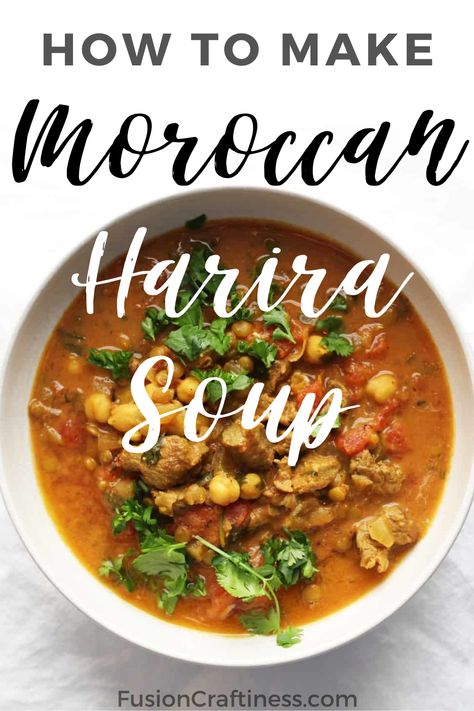 Soup With Beef, Harira Soup, Moroccan Soup, Holiday Soups, Moroccan Recipes, Simple Soup, Moroccan Cooking, Easy Soup, Soup Recipes Slow Cooker