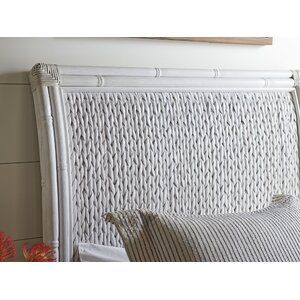 Tommy Bahama Home Ivory Key Wicker/Rattan Open-Frame Headboard | Wayfair Woven Headboard, Unique Upholstery, Shelf Nightstand, Tommy Bahama Home, Quilted Pillow Shams, Siesta Key, Woven Raffia, Living Room Shop, Metal Bed Frame