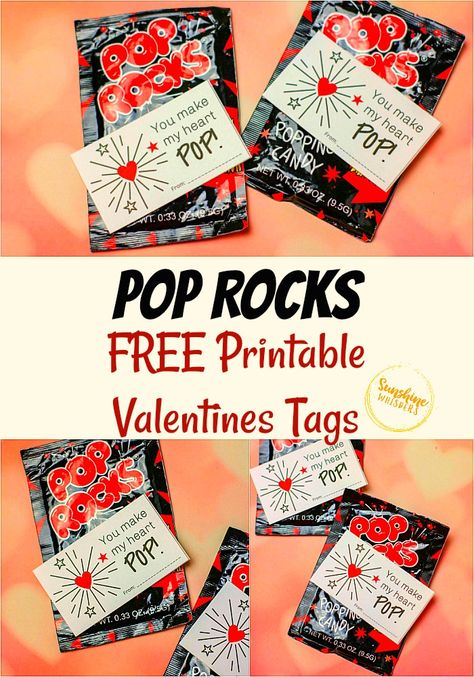 Pop Rocks FREE Printable Valentines Tags Pop Rocks Valentines Free Printable, Boys Classroom Valentines, Pop Rock Valentine Free Printable, Push Pop Valentines Free Printable, Blow Pop Valentines Printable Free, You Rock Valentine Free Printable, Ring Pop Valentines Free Printable, Valentines Day Grams, Blow Pop Valentines