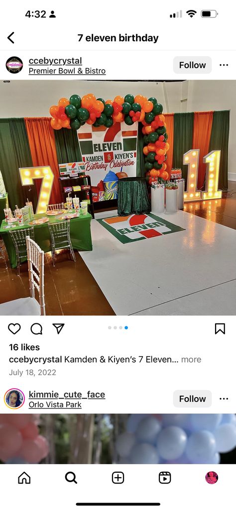 7 Eleven Theme Party, 7 Eleven Birthday Theme, 711 Birthday Party, 7/11 Themed Birthday Party, 7/11 Party Theme, 7 Eleven Birthday Party, 7/11 Birthday Theme, 7 11 Party, Golden Bday