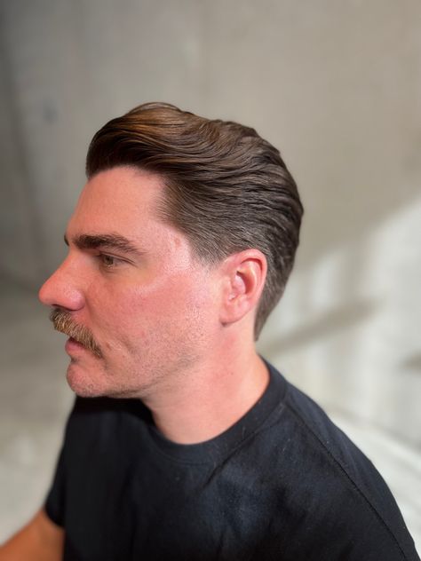 Bursh back mens hair style Mens Brushed Back Hairstyles, Brush Back Hairstyles Men, Mens Hair Style, Hairstyles Men, Mens Hair, Mid Length, Mens Hairstyles, Hairstyles, Hair Styles