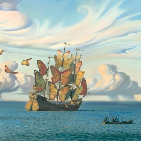 Vladimir Kush Art, Metaphorical Art, Surrealist Landscape, 2024 Ideas, Art 2024, Tiny Tales, Wave Art, Art Idea, Surreal Art