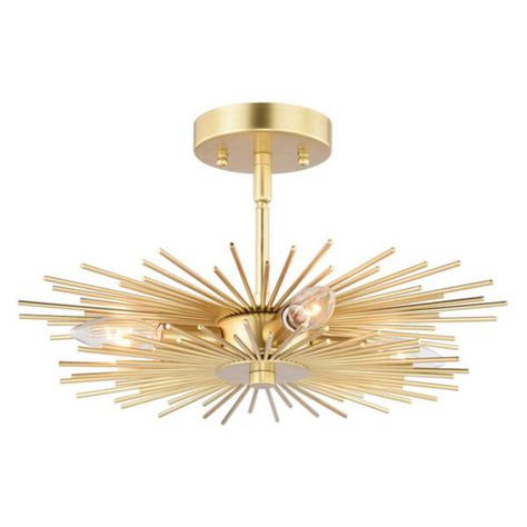 Nikko Gold Four-Light Semi Flush Mount Flush Mount Lights, Semi Flush Lighting, Flush Mount Light, Semi Flush Ceiling Lights, Semi Flush Mount Lighting, Nikko, Mount Light, Flush Ceiling Lights, Lighting Store