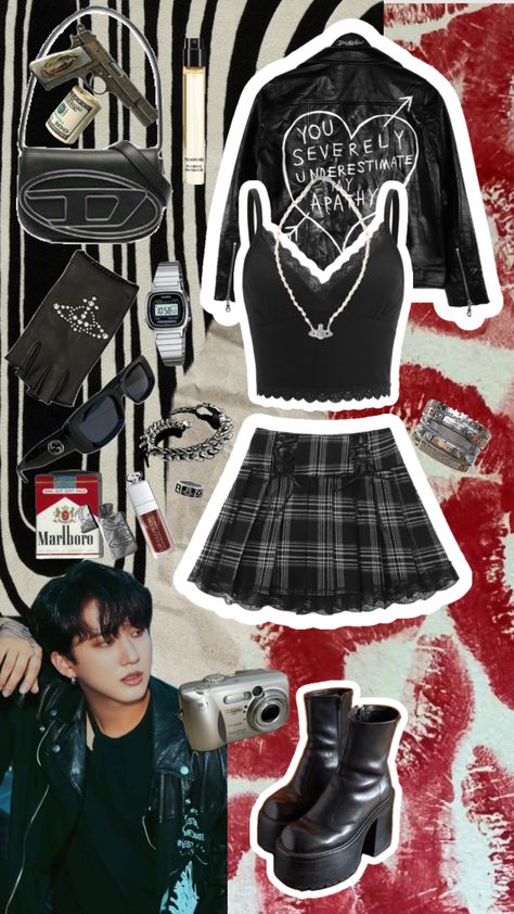 Rockstar Boyfriend Outfit, Rockstar Boyfriend, Changbin Skz, Boyfriend Outfit, Alt Fashion, Grunge Outfits, Matching Outfits, Couple Goals, Outfit Inspo