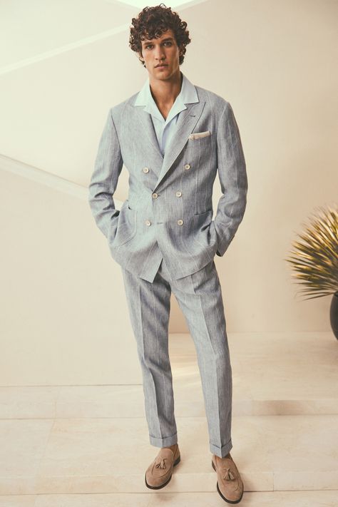 Mens Inspo, Outfit Homme, Summer Suits Men, 2024 Menswear, Wedding Outfit Men, Menswear Runway, Spring Suit, Brunello Cucinelli Men, Mens Luxury Fashion