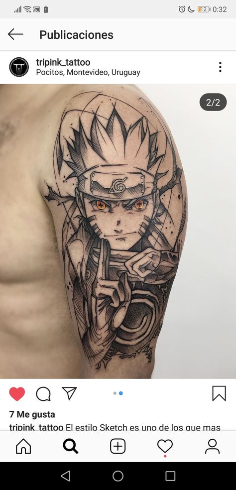 Shoulder Tattoo Men Anime, Naruto Sage Mode Tattoo Ideas, Naruto Shoulder Tattoo, Naruto Tattoos, Naruto Tattoo, Chest Tattoo Men, Tattoo Desings, Best Sleeve Tattoos, Anime Tattoos