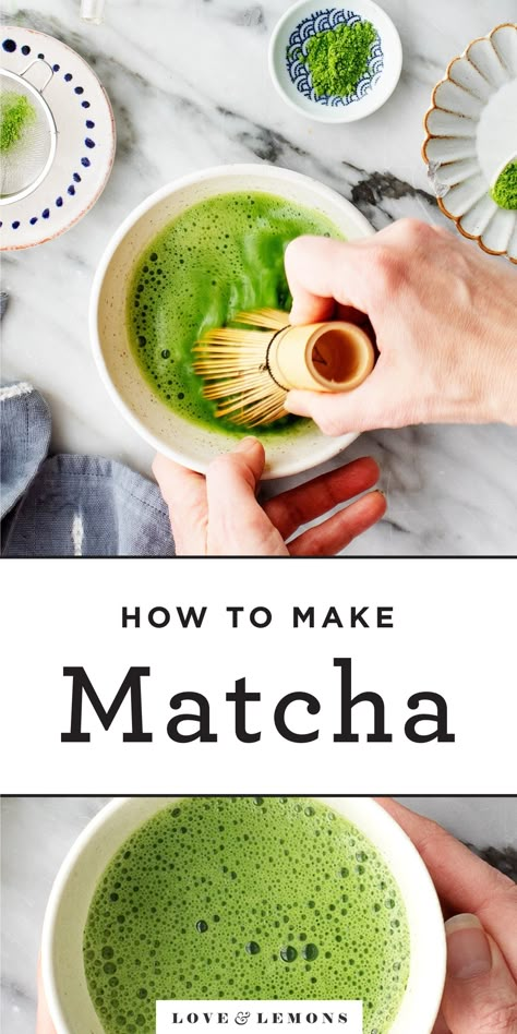 Matcha 101 - What It Is and How to Use It Recipe - Love and Lemons Traditional Matcha Tea, Matcha Latte At Home, Matcha Tea Recipes, Matcha Drink Recipes, Make Matcha, Matcha Green Tea Recipes, How To Make Matcha, Latte At Home, Matcha Latte Recipe