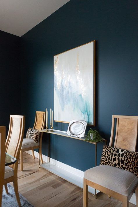 Top 3 Blue Green Paint Colors for Dark and Dramatic Walls | CC and Mike | Blog Blue Green Paint Colors, Blue Green Paint, Dramatic Walls, Dark Blue Paint, Dining Room Paint Colors, Blue Green Paints, Blue Accent Walls, Dark Paint Colors, Accent Wall Colors