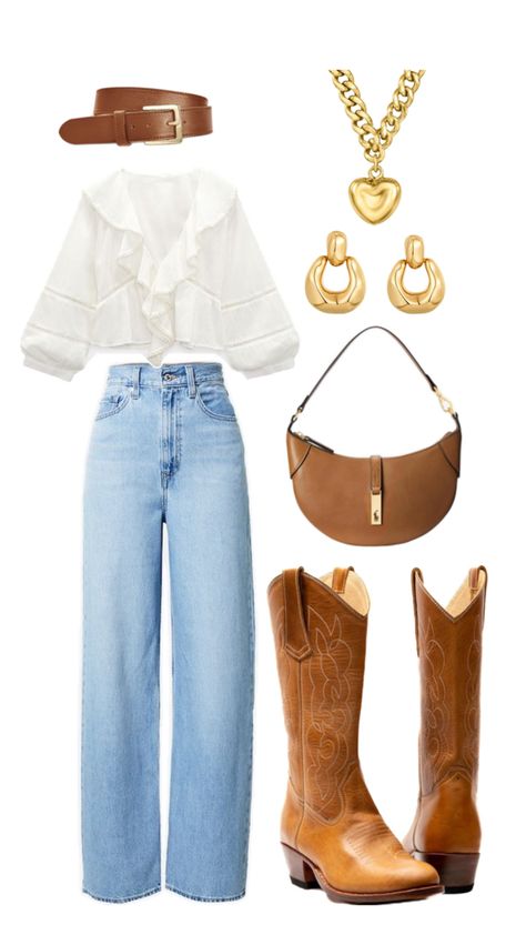 Look Boho Chic, Looks Country, Nashville Outfits, Western Style Outfits, Western Outfits Women, Country Concert Outfit, Cowgirl Outfits, Country Outfits, Looks Style