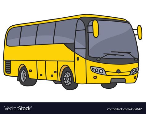 School Bus Drawing, Bus Drawing, Bus Cartoon, Kids Worksheets Preschool, Character Cartoon, Real Model, Cartoon Images, Hand Drawing, Preschool Worksheets