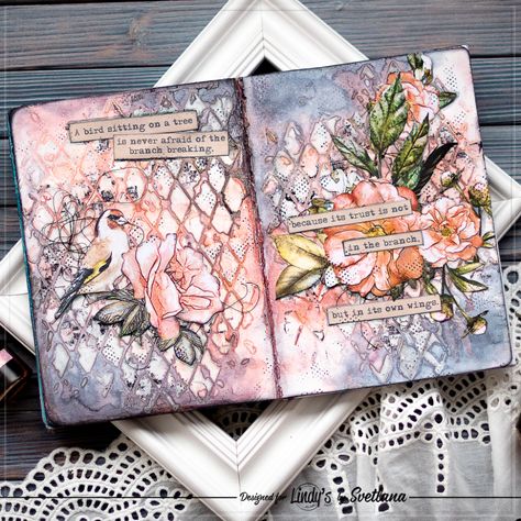 Background Tutorial, Lindys Stamp Gang, Art Journal Backgrounds, Journal D'art, Art Journal Cover, Journal Stuff, Journal Books, Mixed Media Journal, Scrapbook Art