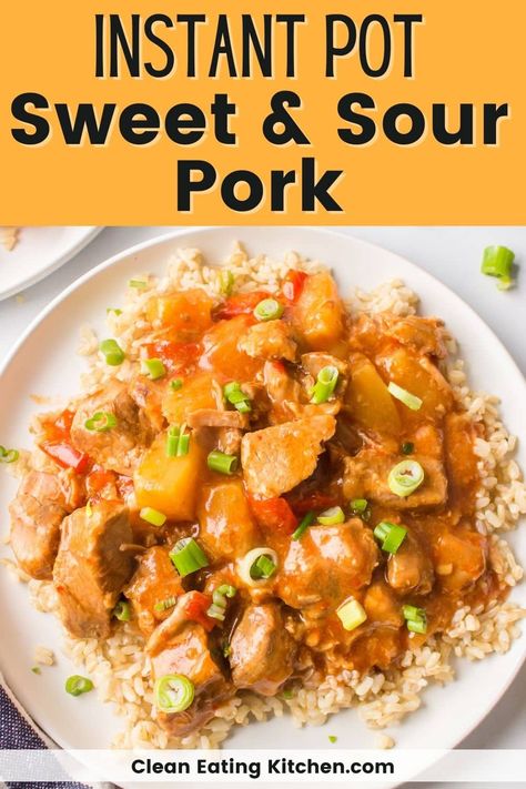 Instant Pot Pork And Rice Recipes, Instant Pot Pork And Rice, Sweet And Sour Pork Instant Pot, Instant Pot Asian Pork, Sweet And Sour Pork Chops, Sweet And Sour Pork Recipe, Sweet N Sour Pork Recipe, Sweet Sour Pork, Recipe Pork