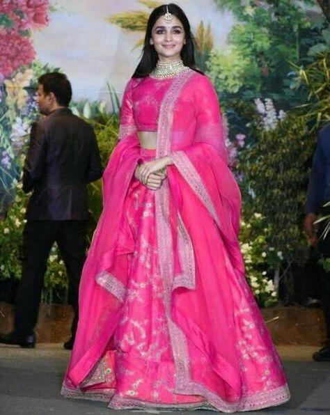 Sabyasachi Lehenga Bridal, Lehenga Choli Wedding, Lehnga Dress, Half Saree Designs, Pink Embroidery, Pink Lehenga, Indian Bridal Dress, Indian Lehenga, Ghagra Choli