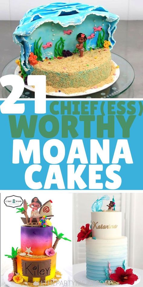 Moana Party Desserts, Moana Birthday Cake Diy, Diy Moana Cake, Moana Birthday Cakes, Moana Cake Ideas, Moana Cakes, Waterfall Cake, Avengers Nails, Moana Birthday Cake