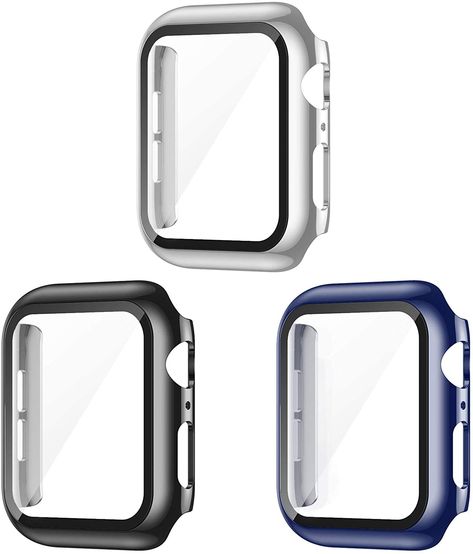 Compatible: This apple watch case 44mm perfectly compatible with iwatch 44mm Series 6, Series 5, Series 4, Series SE. 2 In 1 Design: Durable PC case built in slim HD clear tempered glass screen protector full cover the screen and edges. All Around protects your Apple Watch from scratch, bumps and accidental drops. Easy Amazon Coupons, Apple Watch Case, Pc Case, Apple Watch Faces, Apple Watch 38mm, Free Coupons, Apple Watch Strap, Series 3, Tempered Glass Screen Protector