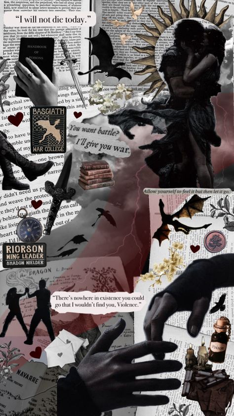 #aesthetic #vibes #fyp #fourthwing #books #booktok #movies #wallpaper #fantasy #romantasy #rebeccayarros #ironflame #dragon #romanceaesthetic Wallpaper Fantasy, Movies Wallpaper, Shuffles Aesthetic, Wings Book, Escape Reality, Aesthetic Vibes, World Of Books, Fan Book, Picture Collage