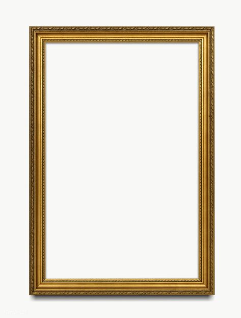 Collage Photo Frame Template, Vintage Frame Png, Picture Frame Border, Simple Gold Frame, Picture Border, Gold Frame Png, Png Collage, Photo Frame Png, Photo Frame Template